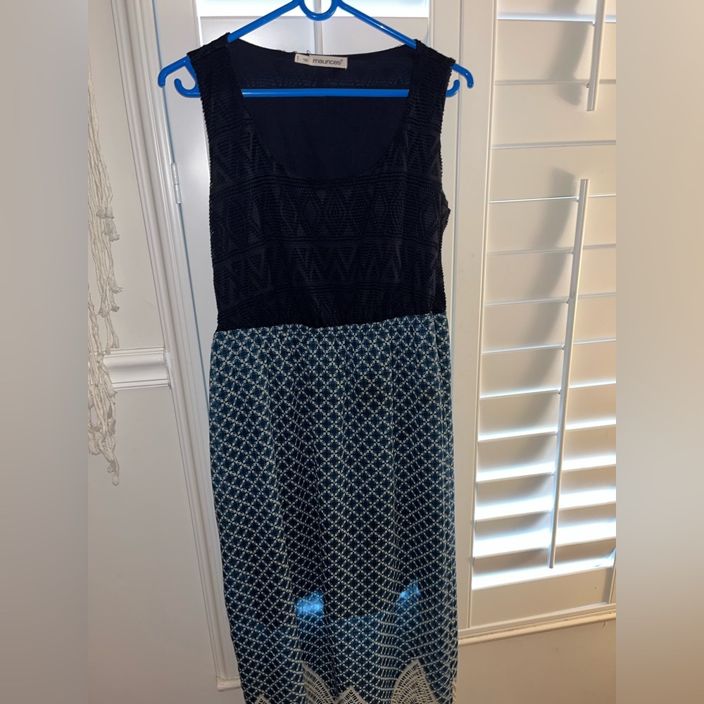 Blue floor length dress!